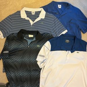 Lacoste lot of 4 polo shirts, two XXL and two 3XL.